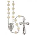  CRYSTAL "CANDIED" TEXTURED ACRYLIC BEAD ROSARY 